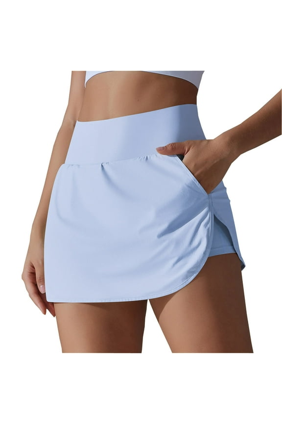 Tennis Skorts for Women High Waist Build-In Shorts Athletic Running Skirt with Shorts Workout Golf Pocket Shorts