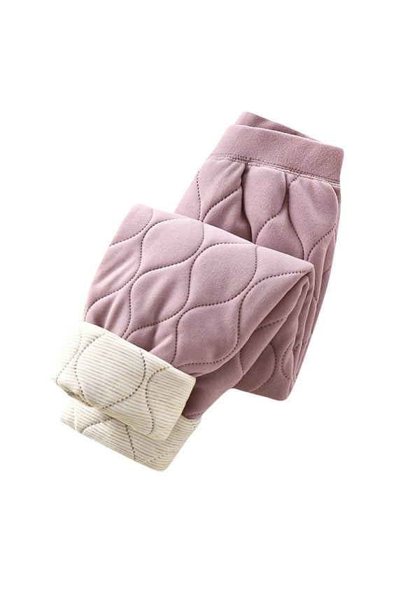 Thermal Underwear for Childrens Girls Boys High Waisted Winter Pants Outdoor Warm Solid Color Jogger Base Layer