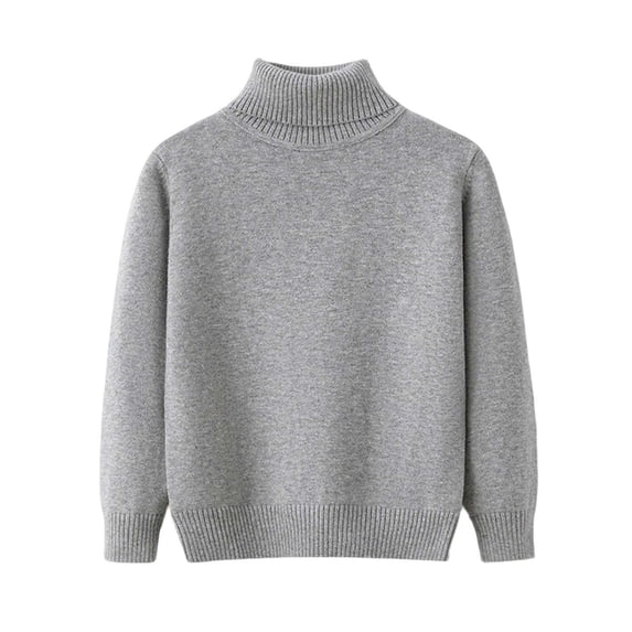 biudgviw Toddler Boys Girls Shirts Cotton Warm Turtleneck Sweater Comfy Soft Long Sleeve Knit Pullover Tops Winter Clothing