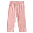 biudgviw Toddler Girls Capri Pants Children Seamless Stretch Elastic