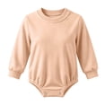 thumbnail image 1 of biudgviw Unisex Baby Long Sleeve Cotton Bodysuits Newborn Infant Round Neck Onesies Fall Winter Clothes with Buttons(Rose Gold,12-18 Months), 1 of 6