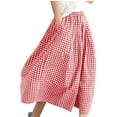 thumbnail image 1 of biudgviw Wide Leg Pants for Women Baggy Plaid Capri Pants Culottes High Waisted Palazzo Trousers with Pockets Summer Lounge Capris, 1 of 5