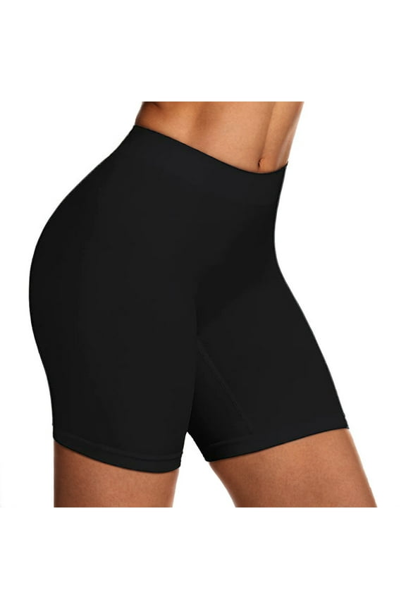 Women's Boyshort Panties Cotton High Waisted Skinny Seamless Underwear Soft Stretch Boxer Briefs