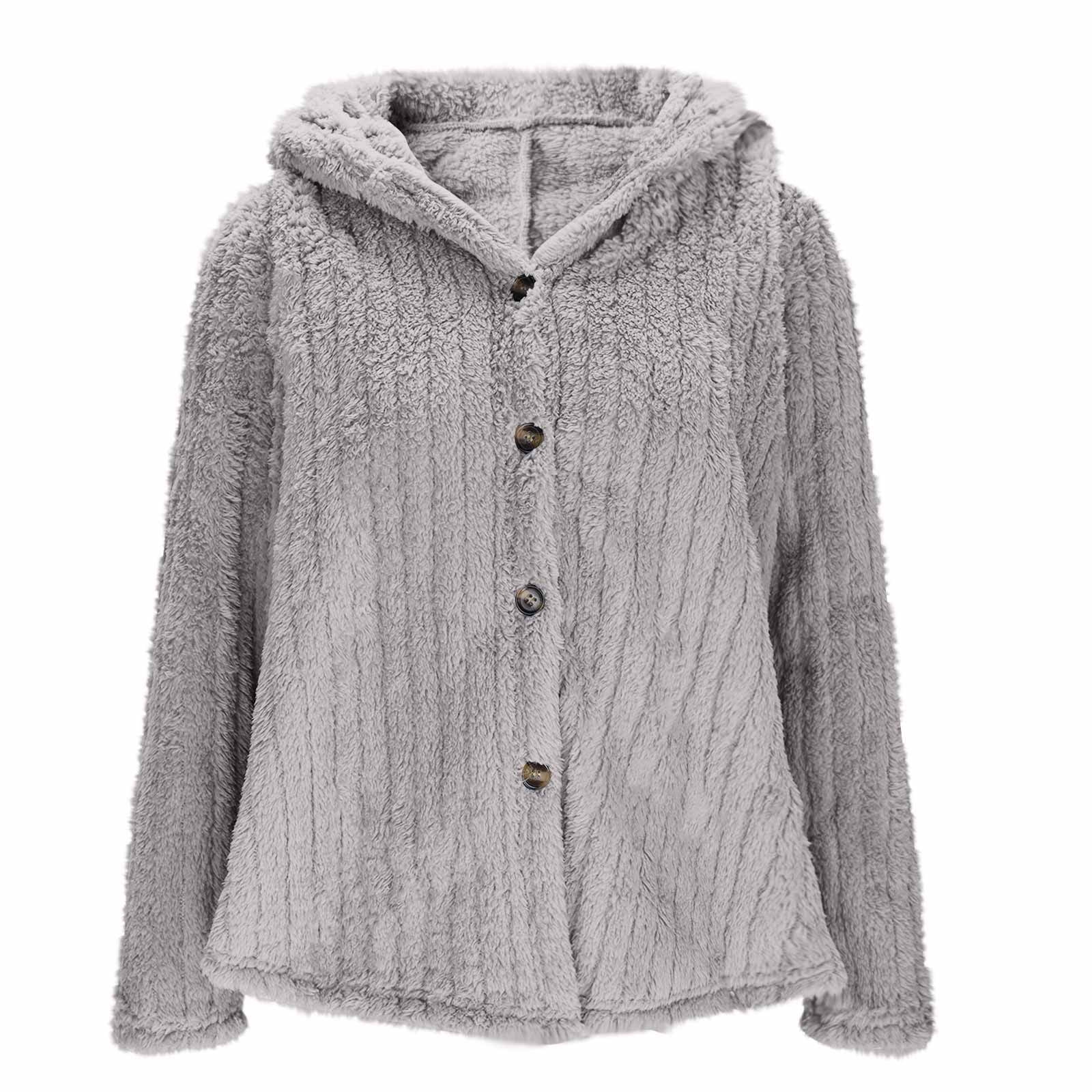 Fall Winter Coat Double Zipper Hooded Long Sleeve Warm Cardigan Women