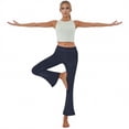 thumbnail image 1 of biudgviw Women's Flare Yoga Leggings Stretchy High Waisted Bootcut Pull on Jeggings Trendy Casual Wide Leg Pants with Pockets, 1 of 7