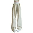 thumbnail image 1 of biudgviw Women's Plaid Pants Casual Loose Drawstring Elastic Waisted Baggy Lounge Trousers Fall Travel Vacation Wide Leg Pants with Pockets, 1 of 5