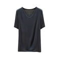 thumbnail image 1 of biudgviw Women's Plus Size Tops Casual Short Sleeve V Neck T Shirts Oversized Soft Modal Basic Tees Summer Undershirts, 1 of 5