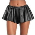thumbnail image 1 of biudgviw Women's Shorts Flowy Pleated Low Rise Baggy Shorts Elastic Waist Cute Plus Size Pain Shorts for Party Club, 1 of 5