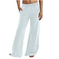 thumbnail image 1 of biudgviw Womens Comfy Pants Loose High Elastic Waist Sweatpants with Pockets Wide Leg Workout Activewear Pants with Pockets, 1 of 7