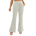 thumbnail image 1 of biudgviw Womens Dress Pants Bootcut High Waisted Wide Leg Pants Casual Office Work Flared Lounge Pants with Pockets, 1 of 5