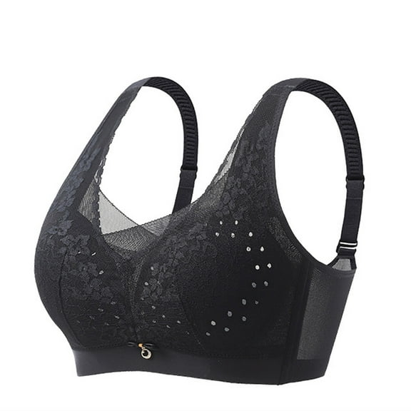 biudgviw Womens Fashion Bras No Underwire Comfort Adjustable Strap Mesh Bralettes Front Trim Cutout Lined Wireless T-Shirts Bras