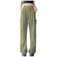 thumbnail image 1 of biudgviw Womens Hiking Pants Quick Dry Baggy Wide Leg Trousers Drawstring Casual Elastic Waist Travel Pants with Pockets, 1 of 5