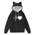 thumbnail image 1 of biudgviw Womens Hoodie Oversized Sweatshirts for Fall Winter Outfits Long Sleeve Cat Ear Pullover Casual Loose Tops with Pocket, 1 of 4