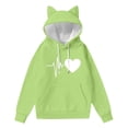 thumbnail image 1 of biudgviw Womens Hoodie Oversized Sweatshirts for Fall Winter Outfits Long Sleeve Cat Ear Pullover Casual Loose Tops with Pocket, 1 of 4