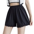 thumbnail image 1 of biudgviw Womens Pettipants Ultra-Soft Under Dresses Culotte Slip Short Bottoms High Waisted Lace Hem Lounge Split Skirt, 1 of 7
