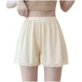 thumbnail image 1 of biudgviw Womens Pettipants Ultra-Soft Under Dresses Culotte Slip Short Bottoms High Waisted Lace Hem Lounge Split Skirt, 1 of 7