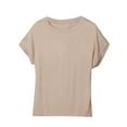 thumbnail image 1 of biudgviw Womens Plus Size Tops Soft Modal Short Sleeve Shirts Summer Casual Crewneck Basic T-Shirt Comfy Classic Fit Tees, 1 of 6