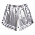 thumbnail image 1 of biudgviw Womens Shiny Shorts Reflective Cute Elastic High Waisted Stain Glitter Shorts Trendy Party Club Hot Shorts with Pockets, 1 of 4