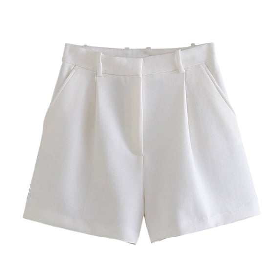 biudgviw Womens Shorts Dressy Casual High Waisted Shorts Pleated Wide Leg Work Shorts with Pockets Business Office Outfits