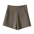 thumbnail image 1 of biudgviw Womens Shorts Dressy High Waisted Wide Leg Lounge Shorts Solid Color Business Work Summer Shorts with Pockets, 1 of 7