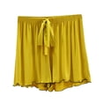 thumbnail image 1 of biudgviw Womens Sleep Shorts Ruffle Hem Lounge Shorts Soft Modal Loose Pajama Shorts Comfy Sleepwear Bottoms Summer Clothes, 1 of 4