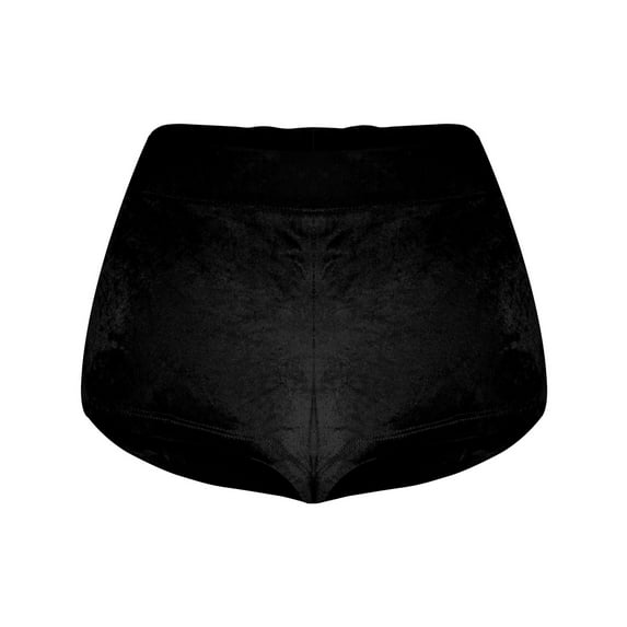 biudgviw Womens Velvet Shorts Stretch Elastic Waisted Plus Size Shorts Compression Party Club Lounge Hot Bottoms