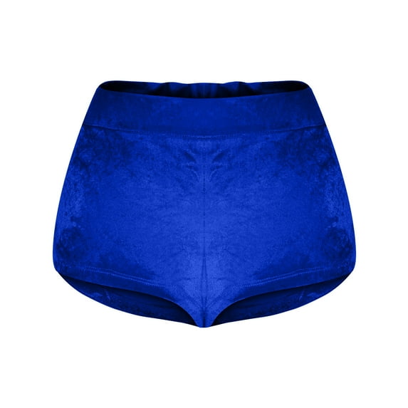 biudgviw Womens Velvet Shorts Stretch Elastic Waisted Plus Size Shorts Compression Party Club Lounge Hot Bottoms