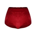 thumbnail image 1 of biudgviw Womens Velvet Shorts Stretch Elastic Waisted Plus Size Shorts Party Club Lounge Hot Bottoms, 1 of 6