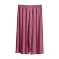 thumbnail image 1 of biudgviw Womens Wide Leg Capri Pants Elastic Waist Soft Comfy Trousers Sleep Casual Summer Loose Flowy Pajama Pants, 1 of 4