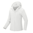 thumbnail image 1 of biudgviw Womens Windbreaker Jackets Long Sleeve Waterproof Outdoor Rain Coat Lightweight Cycling Outwear with Hooded, 1 of 6