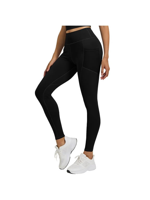 Workout Leggings for Women Butt Lifting High Waisted Running Tights Casual Skinny Soft Yoga Pants with Pockets