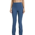 thumbnail image 1 of biudgviw Yoga Leggings for Women Trendy Ribbed Elastic High Waist Comfy Bootcut Pants Soft Stretch Athletic Jogger Pants, 1 of 7