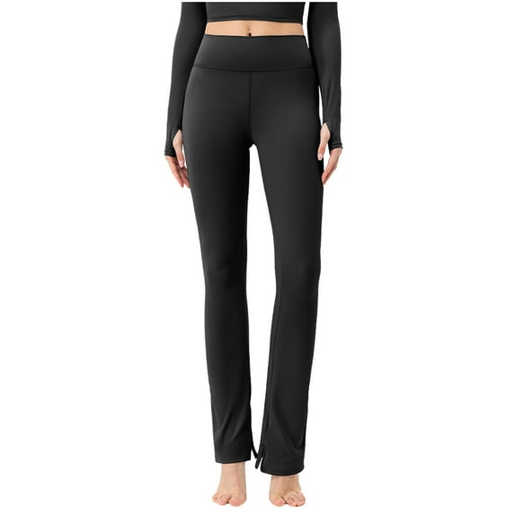 biudgviw Yoga Pants for Women Pull on Comfy Workout Leggings Skinny High Waisted Athletic Running Bottons Stretch Casual Trousers