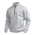 thumbnail image 1 of biudgviw&nbsp;Sweatshirt for Men Half Zip Long Sleeve Knit Pullover Sweatshirts Fleece Lined Golf Thermal Gym Workout Tops, 1 of 2