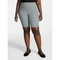thumbnail image 1 of (2 pack) Terra & Sky Women's Plus Size Bike Shorts, Sizes 0X-5X, 1 of 3