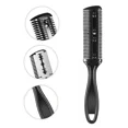 thumbnail image 1 of black  1pc Hair Cutting Comb Hair Brushes with Razor Blades Hair Trimmer Cutting Thinning Tool Professional Styling Barber Cutter, 1 of 6