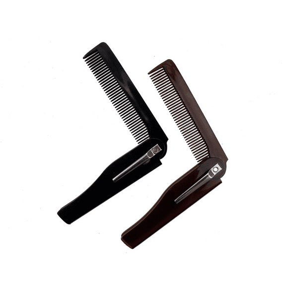 black 4 Colors 170 X 20 X 10mm Foldable Hair Comb Pocket Clip Hair Moustache Beard Comb Hair Styling Tool Hairdressing Comb