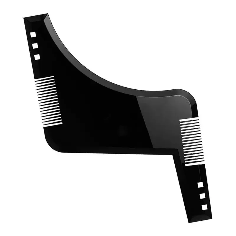 black  Men Beard Styling Template Stencil Beard Comb for Men Lightweight and Flexible Fits All-In-One Tool Beard Shaping Tool