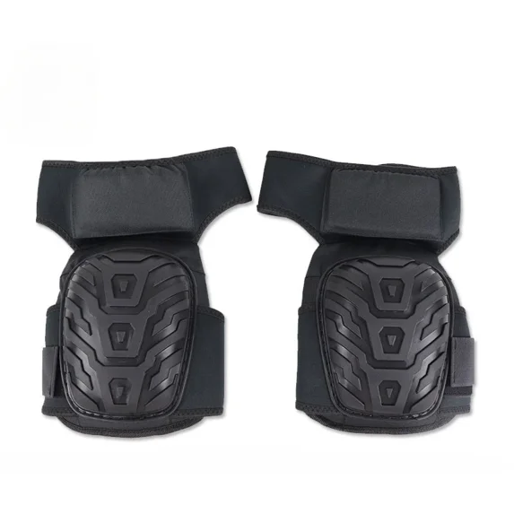black Professional Heavy Duty EVA Foam Padding Knee Pads with Comfortable Gel Cushion and Adjustable Straps for Working, Gardning