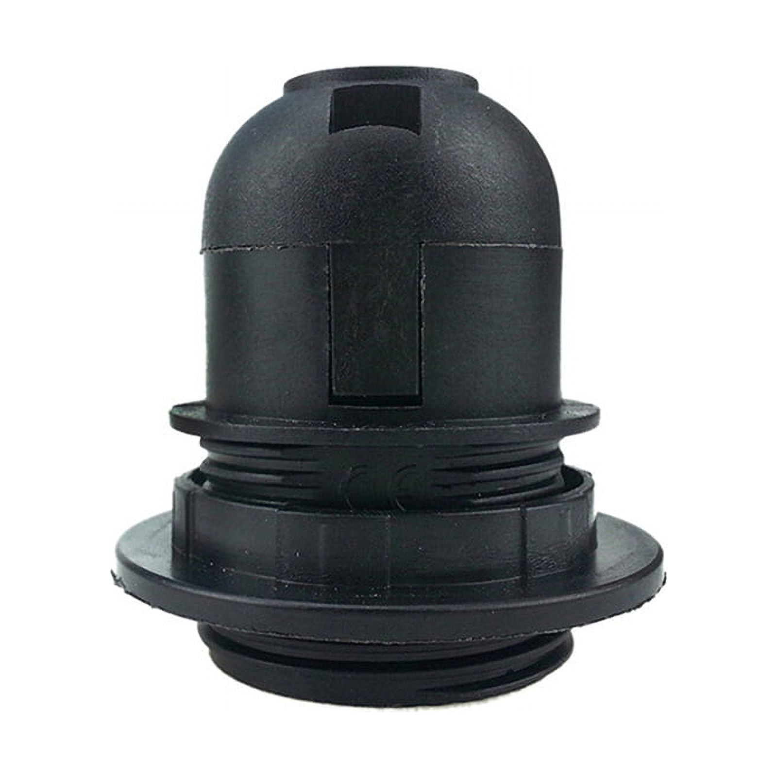 (black) Screw ES E27 M10 Light Bulb Lamp Holder Pendant Socket Lampshade Collar