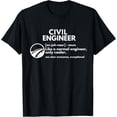 thumbnail image 1 of black Shirt Civil Engineer Definition Funny Engineering T shirt T-Shirt, 1 of 4