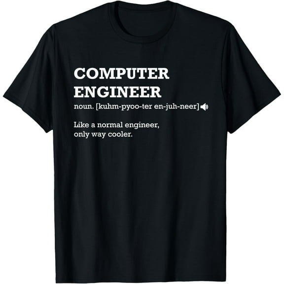 black Shirt Computer Engineer Shirt, Gift Idea for Computer Engineer T-Shirt