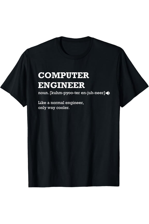 black Shirt Computer Engineer Shirt, Gift Idea for Computer Engineer T-Shirt