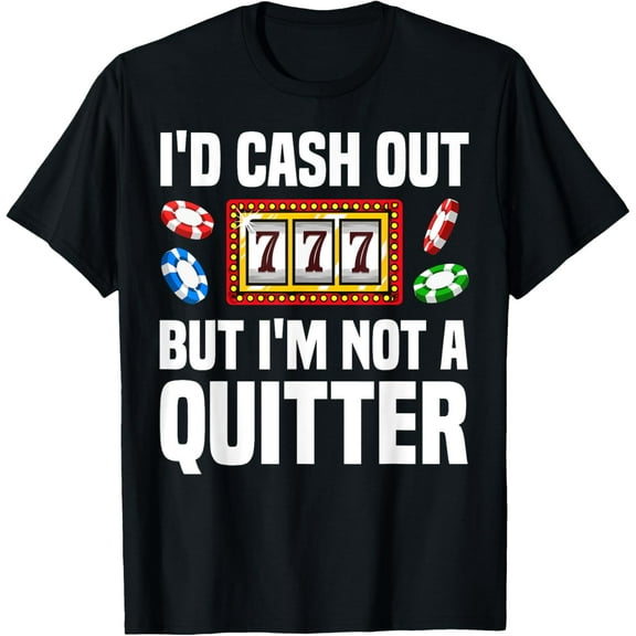 black Shirt Funny Casino Designs For Men Women Gambling Game Players T-Shirt