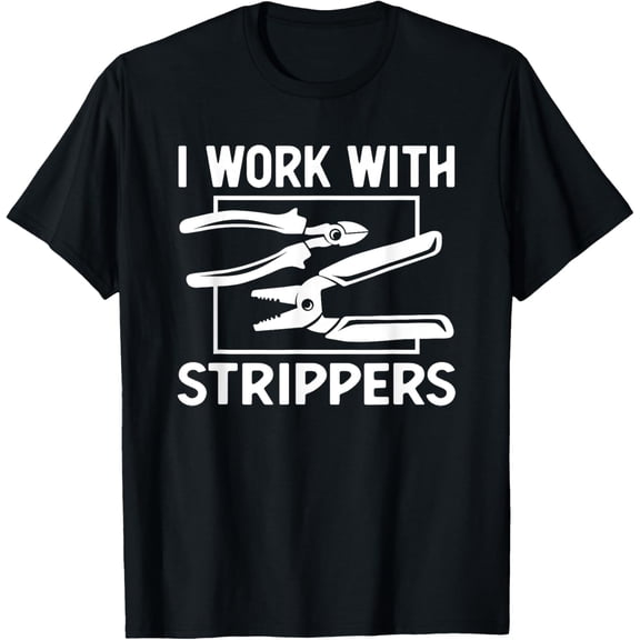 black Shirt Funny Electrician Art For Men Dad Electronics Engineer Humor T-Shirt