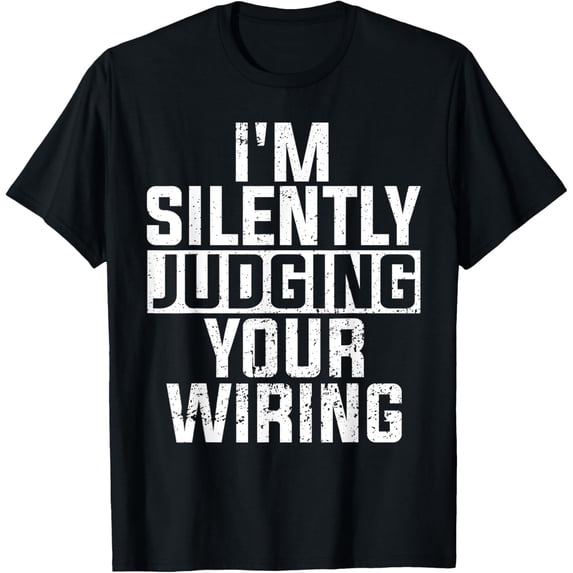 black Shirt Funny Electrician Art For Men Women Professional Electrician T-Shirt