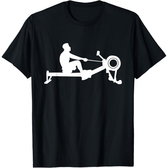 black Shirt Funny Indoor Rowing Machine Workout Rower Gift For Men Women T-Shirt