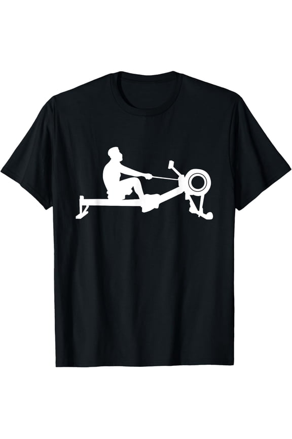 black Shirt Funny Indoor Rowing Machine Workout Rower Gift For Men Women T-Shirt