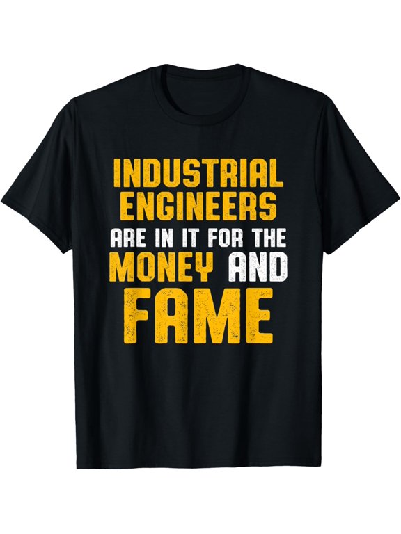 black Shirt Industrial Engineer Money Funny Engineering Gifts T-Shirt