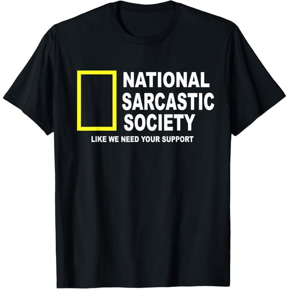 black Shirt National Sarcastic Society T-shirt T-Shirt